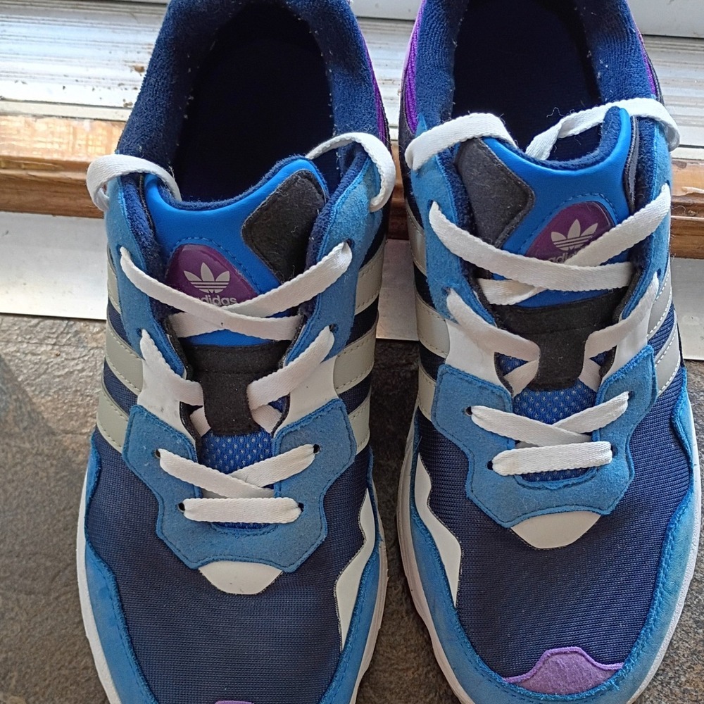 Adidas Yung 96 Sneakers Mens 9 Blue Purple Good Retro Chunky Dad Shoes DB2606
